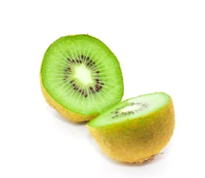 Kiwi fruit on a white background Stock Photos