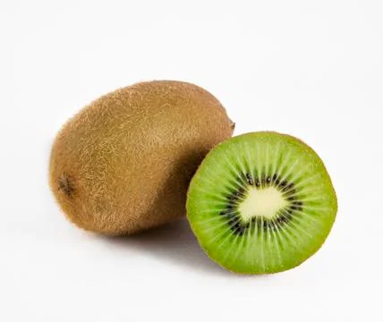 Kiwi fruit on a white background Stock Photos