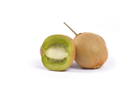 Kiwi fruit on white background Stock Photos