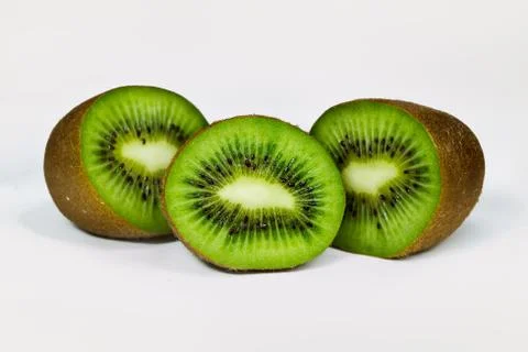 Kiwi fruit on a white background Stock Photos