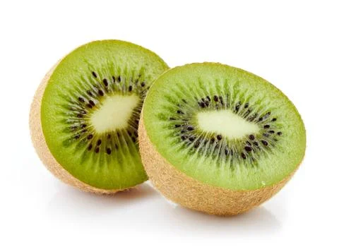 Kiwi fruit on white background Stock Photos