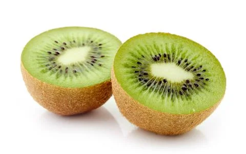 Kiwi fruit on white background Stock Photos