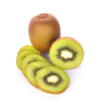Kiwi fruit on white background Foto stock