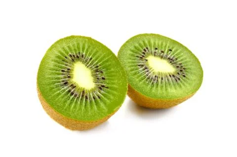 Kiwi fruit on white background Stock Photos