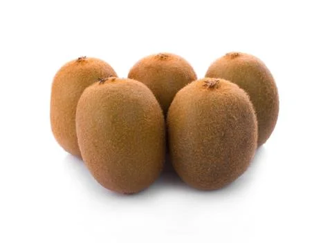 Kiwi fruit on white background. Stock Photos