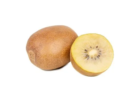 Kiwi gold with mat isolate Stock Photos