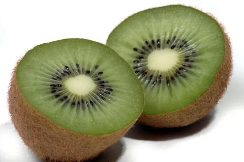 Kiwi halves Stock Photos