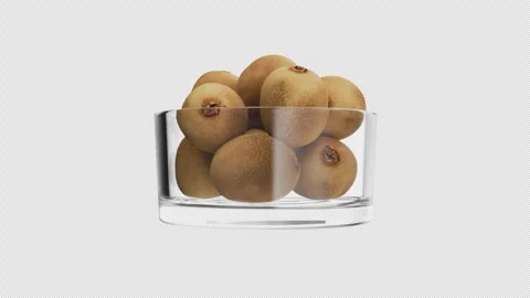 Kiwi isolated on transparent background, fresh and juicy. Kiwi fruit rotate.. Vidéo 270100569