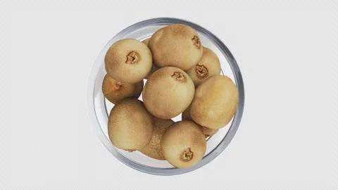Kiwi isolated on transparent background, fresh and juicy. kiwi fruit rotate.. Vidéo 270100723