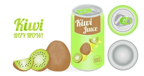 A Kiwi Juice Stock Illustration