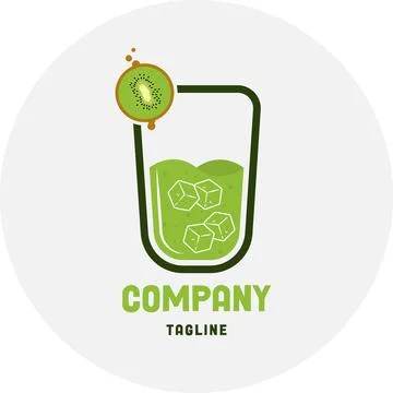 Kiwi Juice Logo Stock Illustration