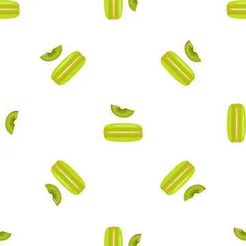 Kiwi macaroon pattern seamless vector Illustrazione stock