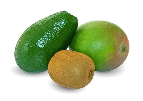 Kiwi of mango of avocado Stock Photos