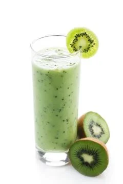 Kiwi Milkshake Stock Photos