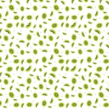 Kiwi Pattern Stock Illustration