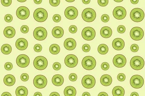 Kiwi pattern, seamless fruit pattern background. Stock Illustration