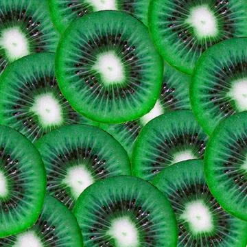 Kiwi pattern texture, realistic kiwi fruit Stock Photos