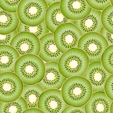 Kiwi piece seamless background. Stock Illustration