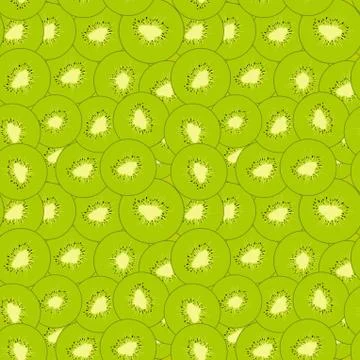 Kiwi seamless pattern Illustrazione stock