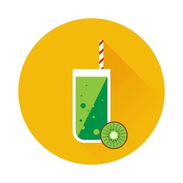 Kiwi shake or juice vector icon Stock Illustration