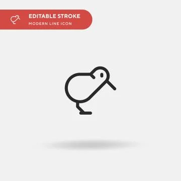 Kiwi Simple vector icon. Illustration symbol design template for web mobile U Stock Illustration