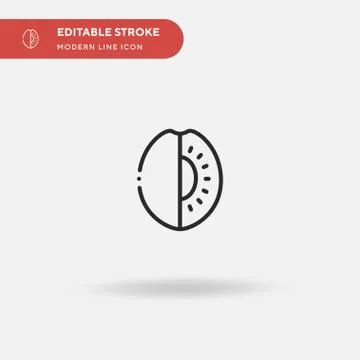 Kiwi Simple vector icon. Illustration symbol design template for web mobile U Illustrazione stock
