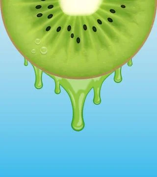 Kiwi slice Stock Illustration