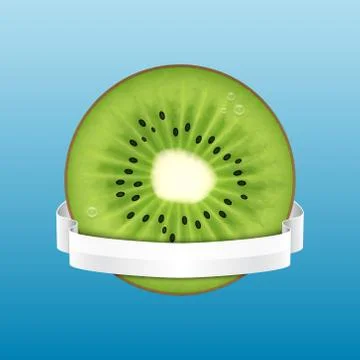 Kiwi slice Stock Illustration