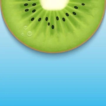 Kiwi slice Stock Illustration