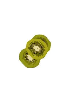 Kiwi slice Stock Illustration