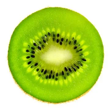 Kiwi slice on white Stock Photos