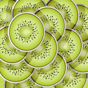 Kiwi slices pattern Stock Illustration