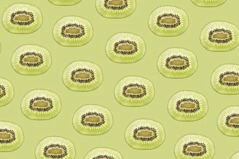 Kiwi slices pattern Foto stock