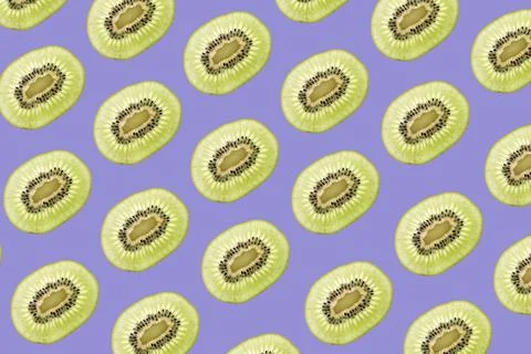 Kiwi slices pattern Stock Photos