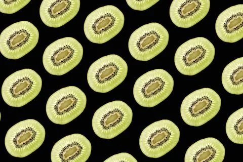 Kiwi slices pattern Foto stock
