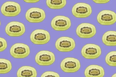 Kiwi slices pattern Stock Photos