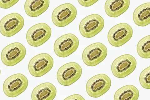 Kiwi slices pattern Stock Photos