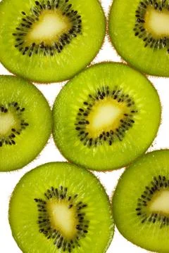 Kiwi slices Stock Photos