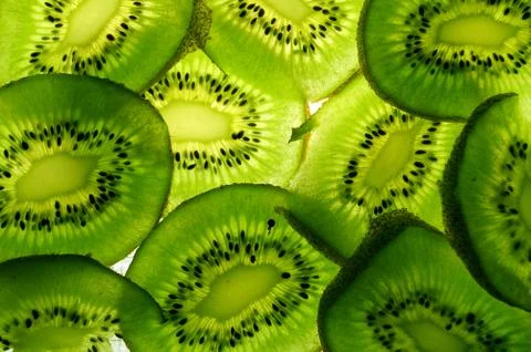 Kiwi slices Stock Photos