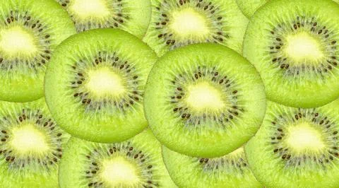 Kiwi slices Stock Photos