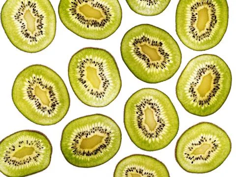 Kiwi slices Stock Photos