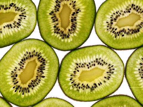 Kiwi slices Stock Photos