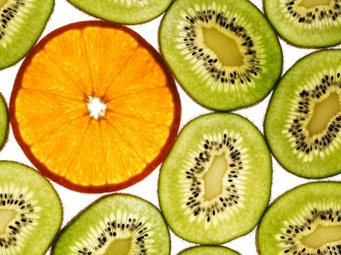 Kiwi slices Stock Photos