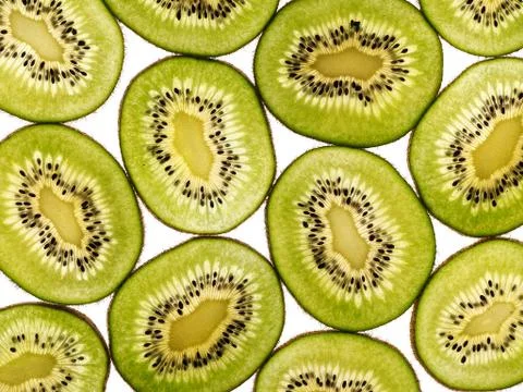 Kiwi slices Stock Photos