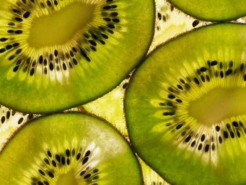 Kiwi slices Stock Photos