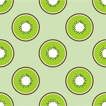 Kiwi summer fruit background	 Stock Illustration
