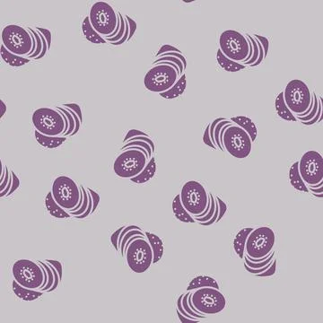 Kiwi sweet glyph vector seamless pattern Stock Illustration