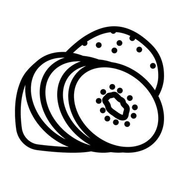 Kiwi sweet line icon vector illustration Stock Illustration
