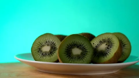 Kiwi on the table. Stock Footage 168920939