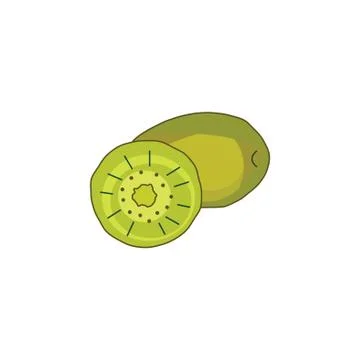 Kiwi vector icon on a white background Stock Illustration